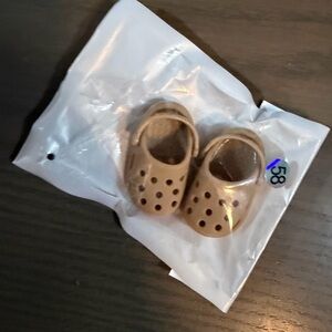 Labubu Doll Beige Croc Shoes